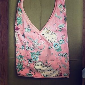 Pink CA themed canvas bag